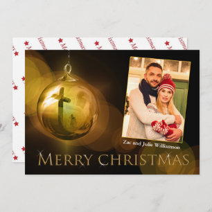 Foto Dourada de Reflexão entre Cristos