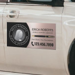 Foto Dourada do Modern Rosa do Agente de Assinatur<br><div class="desc">Agente de Assinatura de Empréstimo Público Notário,  moderno Rosa de Fotografias de Magnets Douradas.</div>