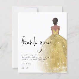 Foto Dourada do orçamento Quinceañera Obrigado