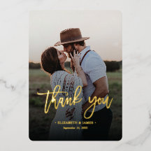 Foto Dourada Rustic Foto Obrigado Casamento