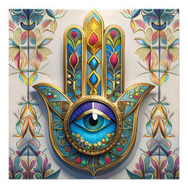 Foto Dourado Colorido Filigree Blue-Green Third Eye Ham
