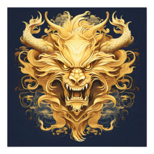 Foto Dragão Asiático Dourado