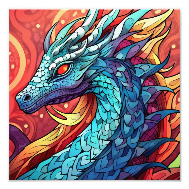 Foto Dragão de fantasia colorida (Frente)