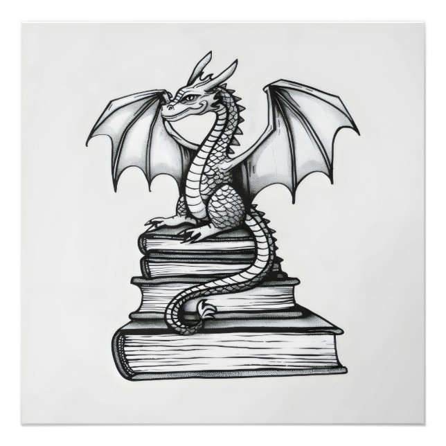 Foto Dragão em Livros (Frente)