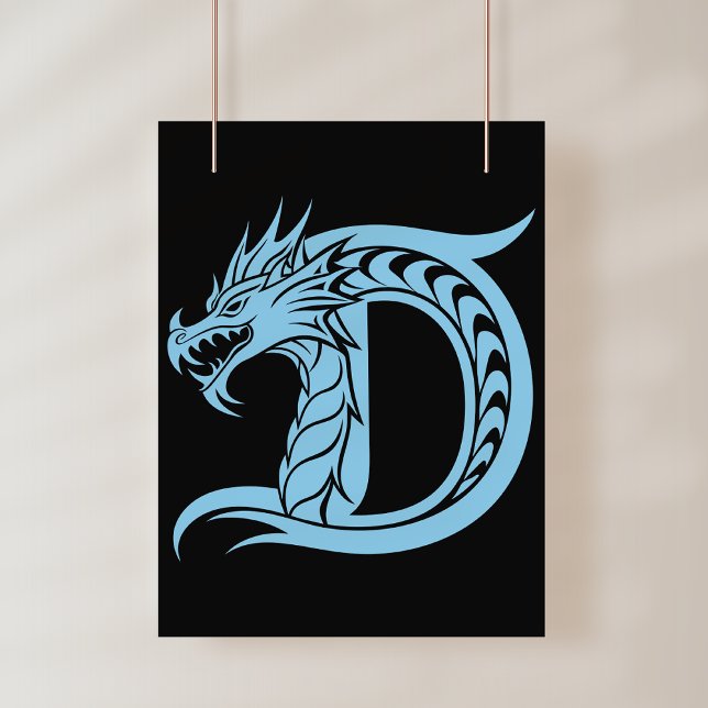 Foto Dragon Styled Letter D, Dragon Alphabet, Monogram (Criador carregado)