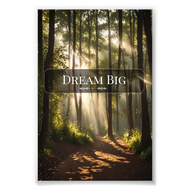 Foto Dream Big - Motivational Wall Art Print (Frente)