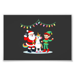 Foto Duende do Papai Noel Dabbing Unicórnio Natal Crian