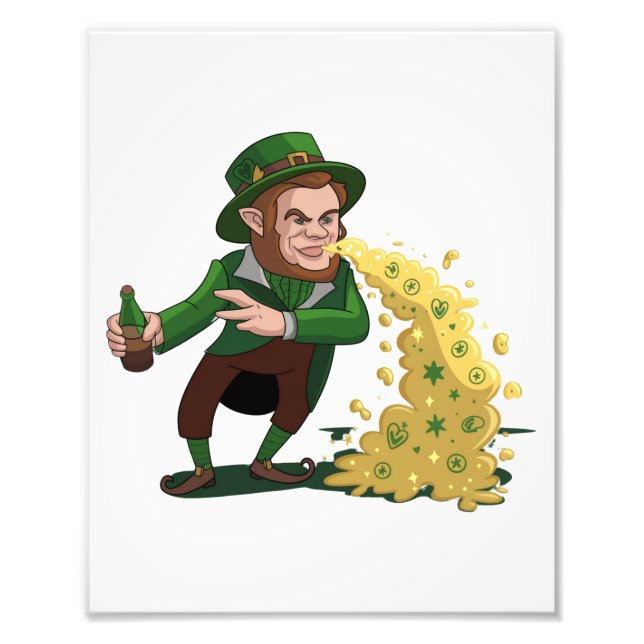 Foto Duende Irlandês Jogando Biscoitos da Sorte Engraça (Frente)