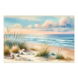 Foto Dunas Costeiras Pastel Aquarela