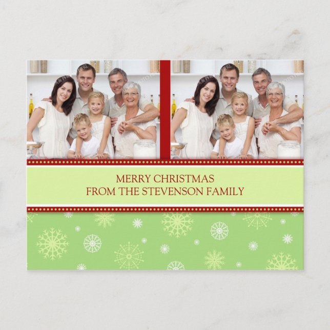 Foto dupla: Cartões de Natal Feliz Neve (Frente)