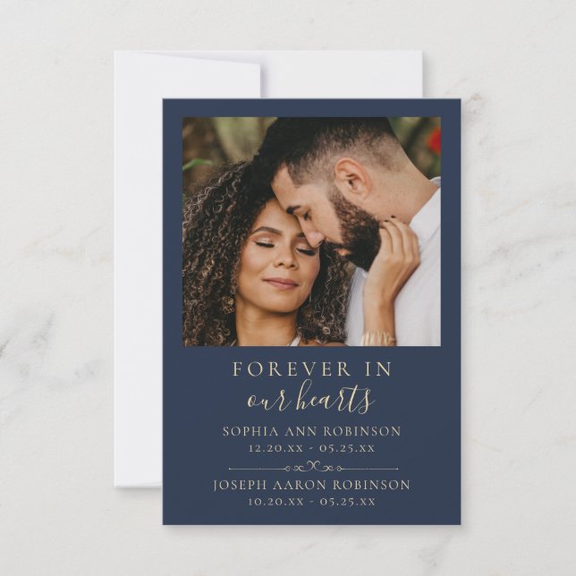 Foto: dupla Memorial Dourada Blue Prayer Card (Frente)