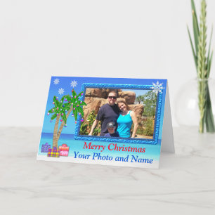 FOTO e Cartões de Natal Tropicais Personalizados