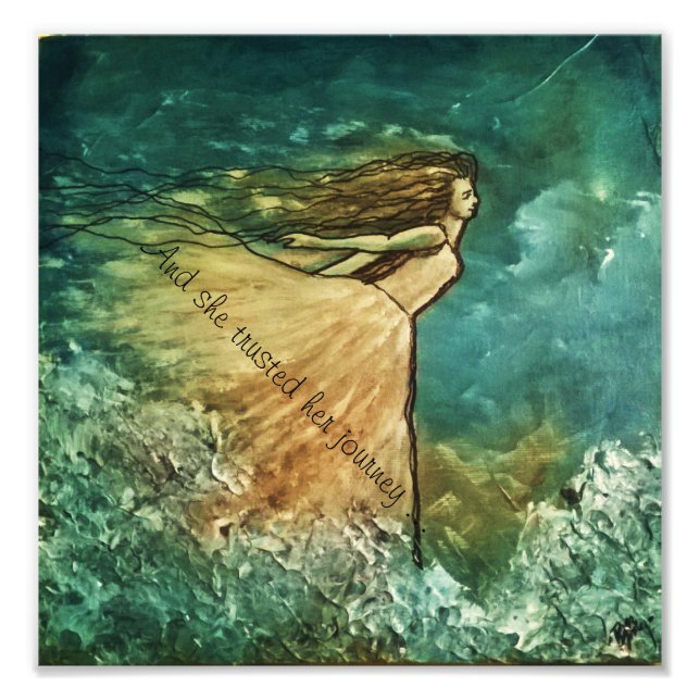 Foto E ela confiou em sua jornada... (Frente)