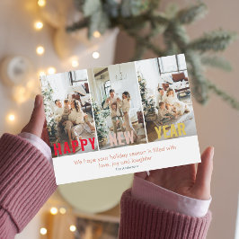 Foto e Feliz ano novo de Colagem Moderna