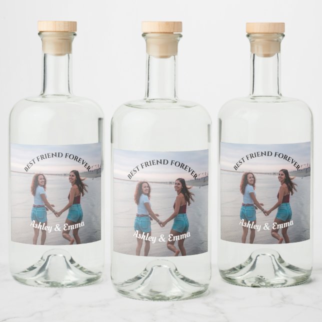 Foto e nome personalizados dos melhores amigos do  (Garrafas)