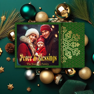 Foto e Script de Natal Elegante e Dourado