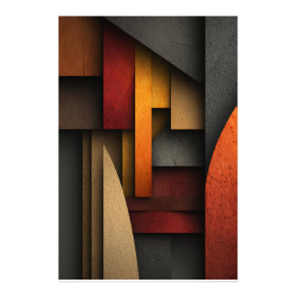 Foto Earth Tone Geometric Layers Abstract
