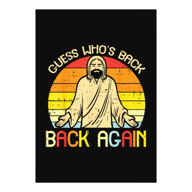 Foto Easter Jesus Guess Whos Back Religious Christian (Frente)
