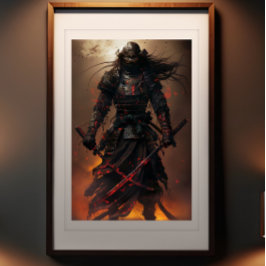 Foto Eclipse de Samurai - Impressão de Arte Guerreira E