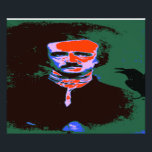 Foto Edgar Allan Poe Pop Art Retrato<br><div class="desc">Edgar Allan Poe era um escritor americano. Ele é mais conhecido por seus contos,  particularmente seus contos de mistério e macabro.</div>