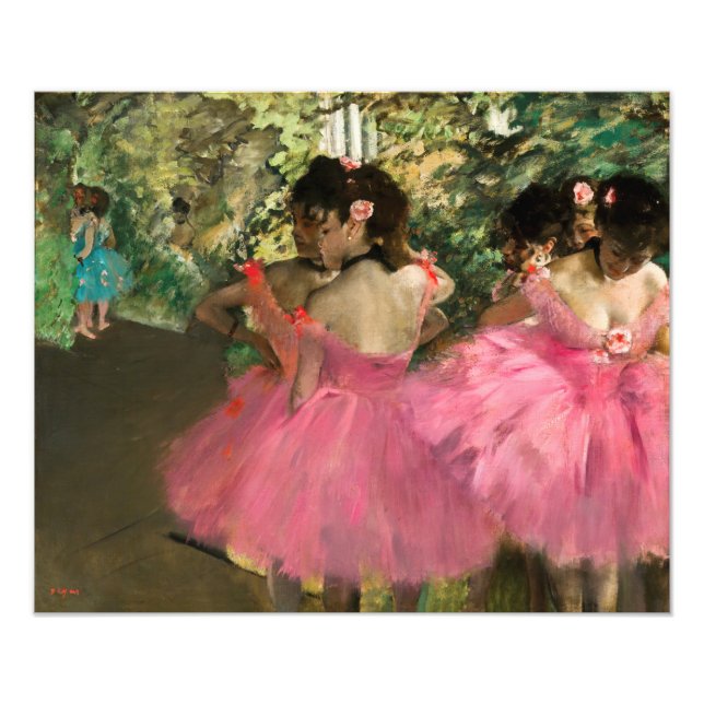 Foto Edgar Degas - Dançarinos a rosa (Frente)