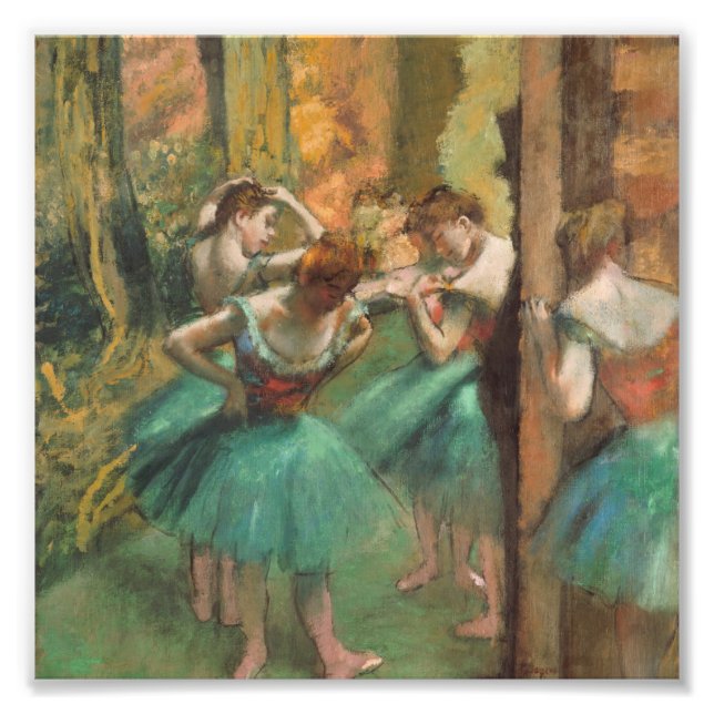 Foto Edgar Degas - Dançarinos, Rosa E Verde (Frente)