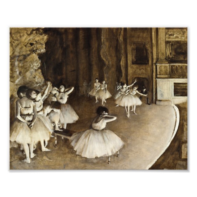 Foto Edgar Degas - Ensaio De Balés Em Palco (Frente)