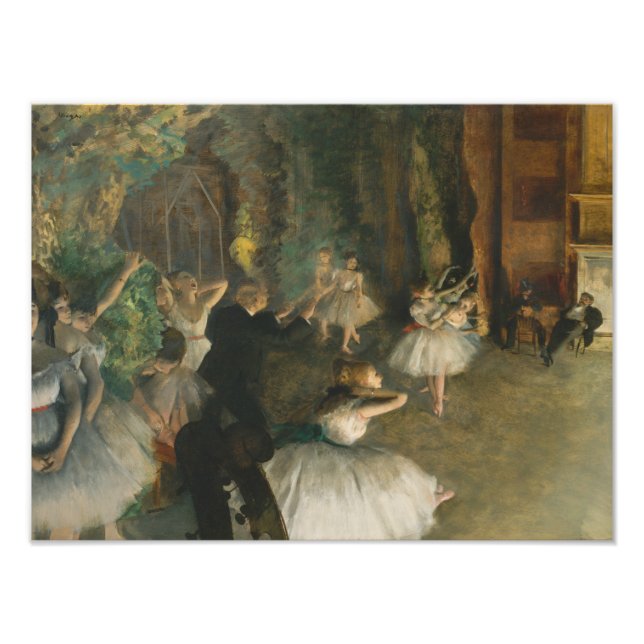 Foto Edgar Degas - O ensaio do Balé no palco (Frente)