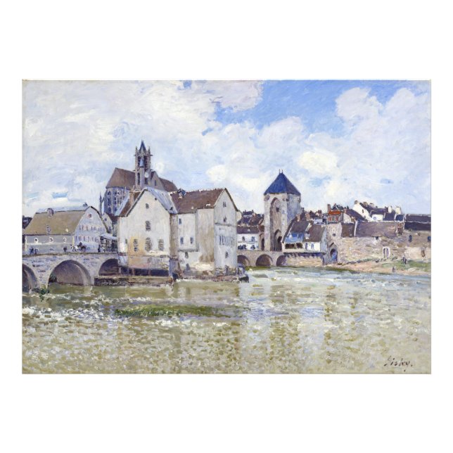 Foto Edifícios Alfred Sisley e pontes com água (Frente)