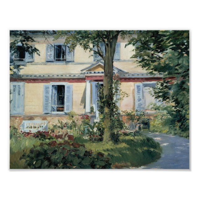 Foto Edouard Manet - A Casa no Rueil (Frente)