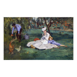 Foto Edouard Manet - A família Monet no seu jardim