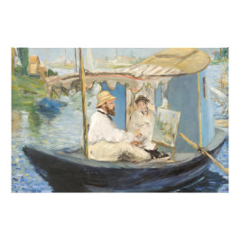Foto Edouard Manet - Pintura Monet no Barco Estúdio