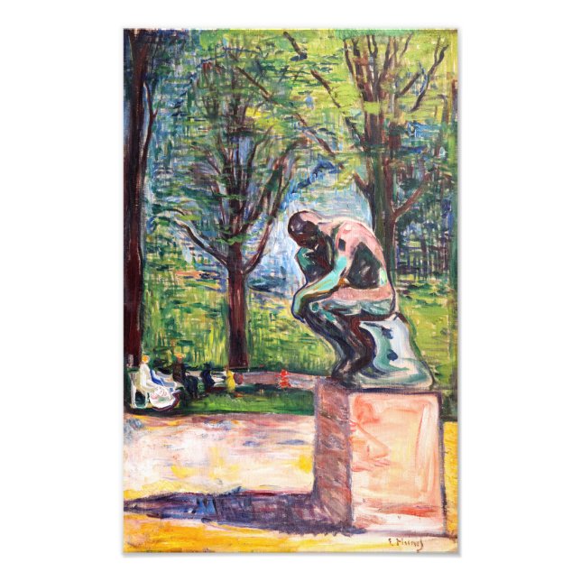Foto Edvard Munch - O Pensador de Rodin (Frente)