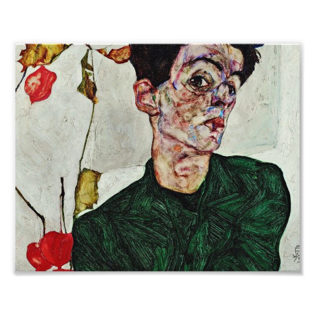 Foto Egon Schiele - Autorretrato com Lanterna Chinesa (Frente)