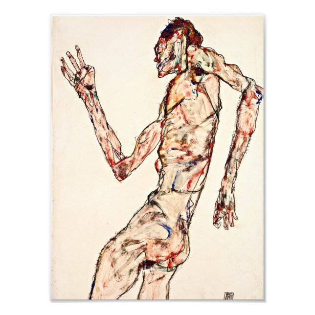 Foto Egon Schiele - O Dançarino (Frente)