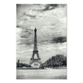 Foto Eiffel Tower Monocrome Vintage Paris Decor França