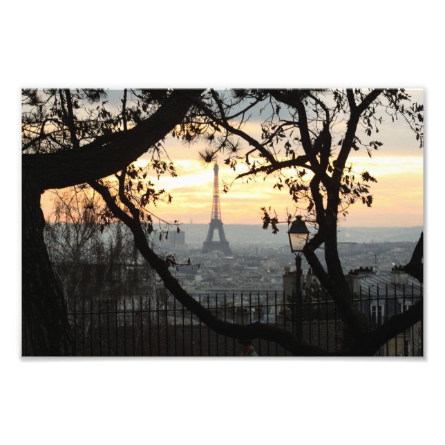 Foto Eiffel Tower Paris Montmartre Sunset - (Frente)