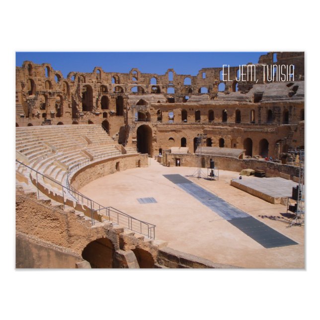 Foto El Jem Colosseum Amphitheater Tunísia (Frente)
