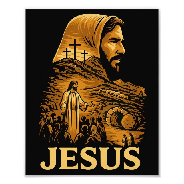 Foto Ele é Risen Jesus Felz pascoa Cristão (Frente)