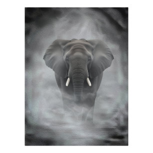 Foto Elefante Africano em Névoa Serena Impasto