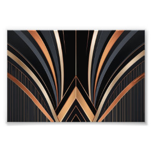 Foto Elegância Geométrica Metálica Art Déco