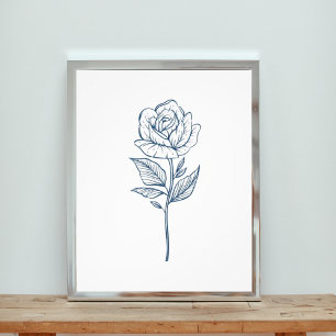 Foto Elegância Solitária: Um Rosa Azul Solteiro