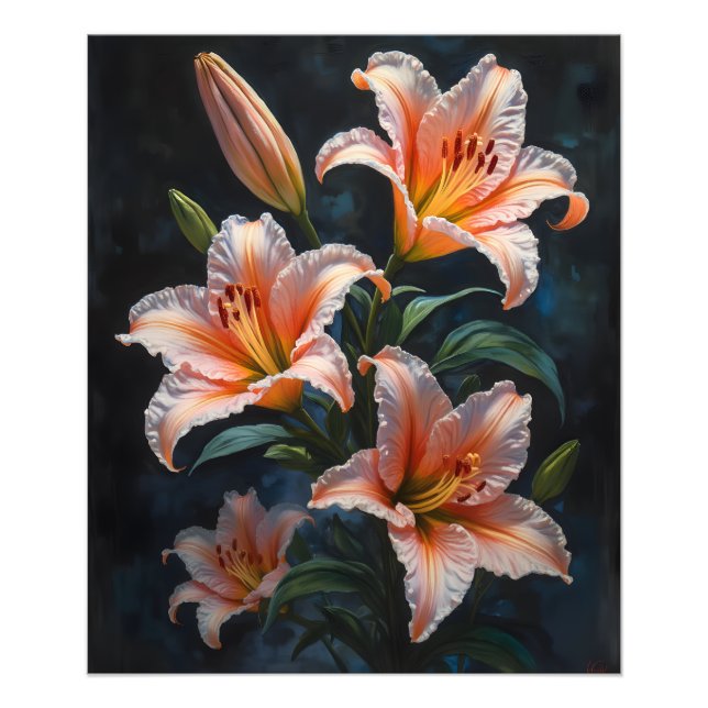 Foto Elegant Lily Flower Art – Premium Prints & Unique  (Frente)