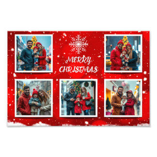 Foto Elegant Modern Christmas Family Photo Design