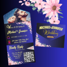 Foto Elegante Blue Tearaway Casamento