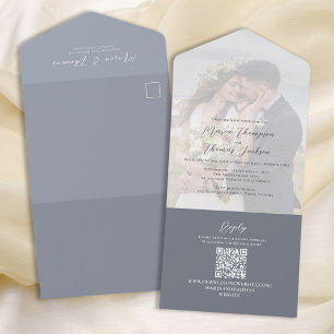Foto elegante Casamento Dusty Blue