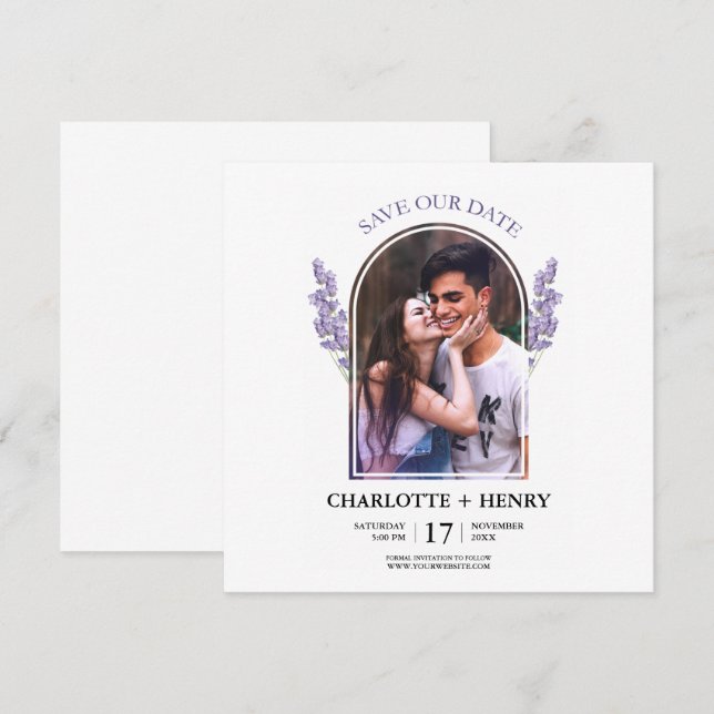 Foto Elegante Mínima E Bonita, Cuja Data Salva (Frente/Verso)