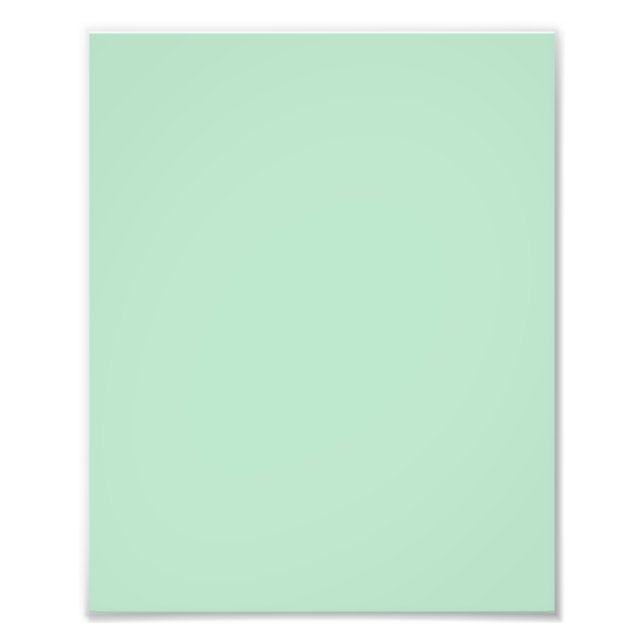 Foto Elegante Mint Green Poster Impressão (Frente)