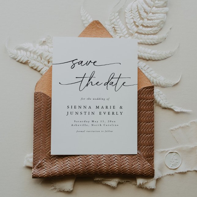 Foto Elegante Moderna Salva O Cartão Data (Criador carregado)