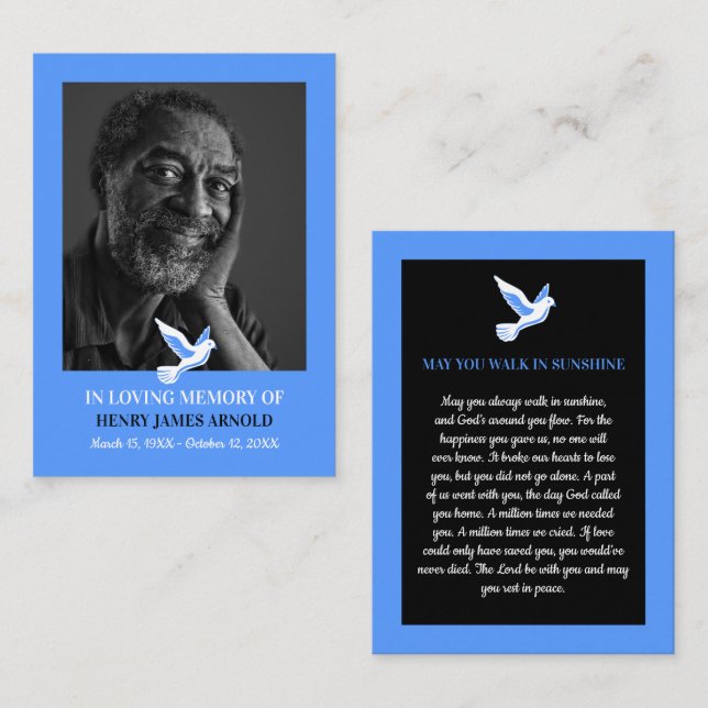 Foto Elegante, Santa Dó, Cartão de Oração (Frente/Verso)